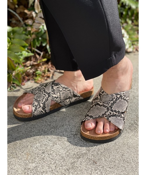 RAGEBLUE(レイジブルー)の「バンダナ/アニマル柄クロスサンダル/939670(サンダル・メンズ・ベージュ/ネイビー/レッド/その他/レオパード/ゼブラ・MEDIUM/LARGE)」の4枚目の写真