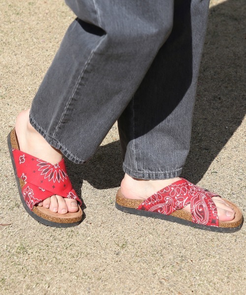 RAGEBLUE(レイジブルー)の「バンダナ/アニマル柄クロスサンダル/939670(サンダル・メンズ・ベージュ/ネイビー/レッド/その他/レオパード/ゼブラ・MEDIUM/LARGE)」の15枚目の写真