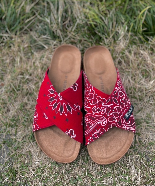 RAGEBLUE(レイジブルー)の「バンダナ/アニマル柄クロスサンダル/939670(サンダル・メンズ・ベージュ/ネイビー/レッド/その他/レオパード/ゼブラ・MEDIUM/LARGE)」の13枚目の写真