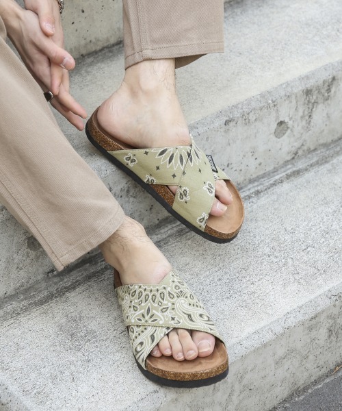 RAGEBLUE(レイジブルー)の「バンダナ/アニマル柄クロスサンダル/939670(サンダル・メンズ・ベージュ/ネイビー/レッド/その他/レオパード/ゼブラ・MEDIUM/LARGE)」の7枚目の写真