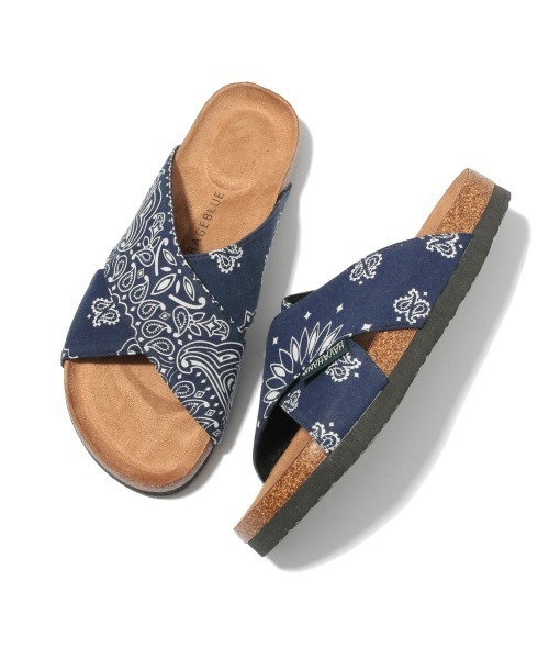 RAGEBLUE(レイジブルー)の「バンダナ/アニマル柄クロスサンダル/939670(サンダル・メンズ・ベージュ/ネイビー/レッド/その他/レオパード/ゼブラ・MEDIUM/LARGE)」の11枚目の写真