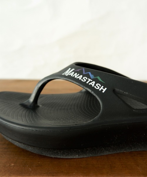 OOFOS マナスタッシュ ブラック M8/W10 OOFOS×MANASTASH/ウーフォス×マナスタッシュ】スペシャルコラボ