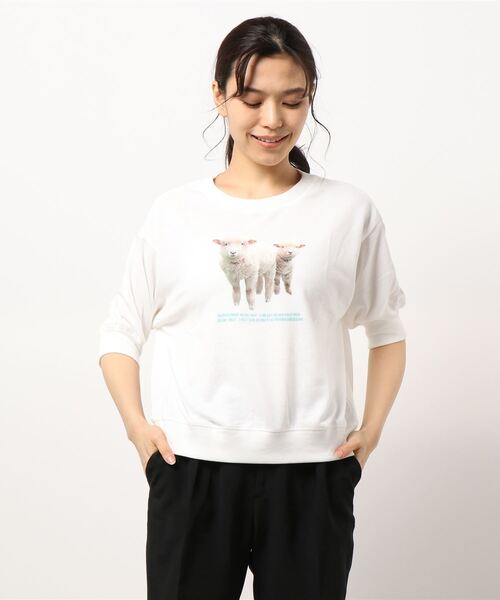 ems excite（エムズエキサイト）の「アニマルトレーナー（スウェット・レディース・ライトグレー/ホワイト/ブルー・FREE）」の2枚目の写真