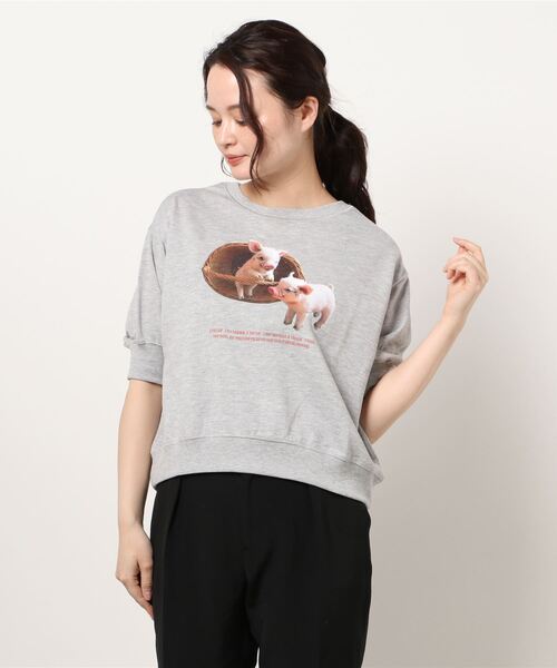 ems excite（エムズエキサイト）の「アニマルトレーナー（スウェット・レディース・ライトグレー/ホワイト/ブルー・FREE）」の14枚目の写真