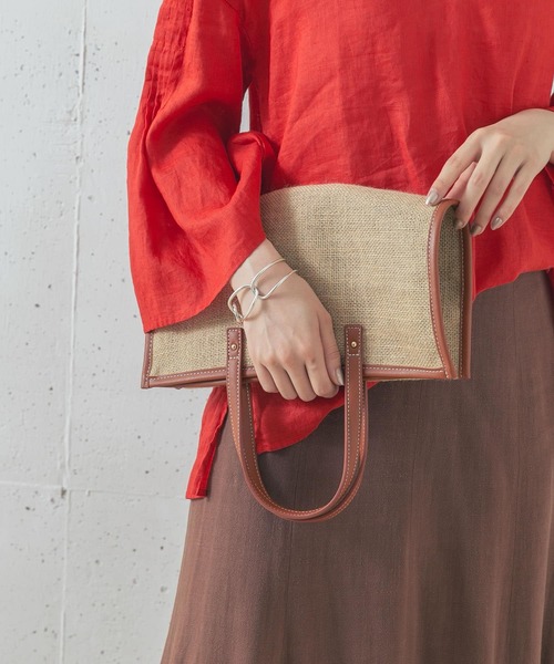 URBAN RESEARCH ROSSO（アーバンリサーチロッソ）の「リネントートバッグ（トートバッグ・レディース・ブラウン/ブラック・-）」の5枚目の写真