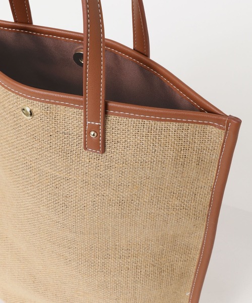 URBAN RESEARCH ROSSO（アーバンリサーチロッソ）の「リネントートバッグ（トートバッグ・レディース・ブラウン/ブラック・-）」の11枚目の写真