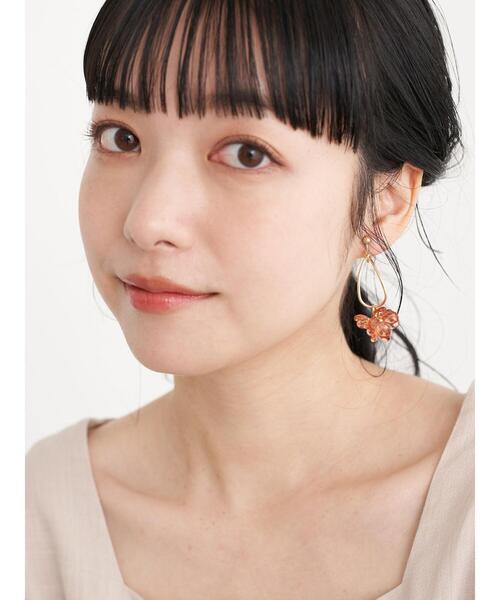 earth music&ecology（アースミュージックアンドエコロジー）の「クリアフラワーイヤリング ＊（イヤリング・レディース・ブラウン/クリア・FREE）」の11枚目の写真