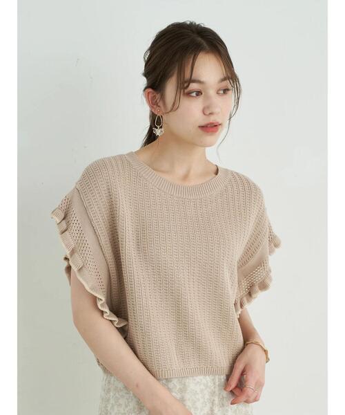 earth music&ecology（アースミュージックアンドエコロジー）の「クリアフラワーイヤリング ＊（イヤリング・レディース・ブラウン/クリア・FREE）」の6枚目の写真