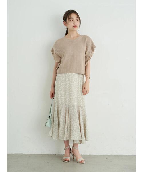 earth music&ecology（アースミュージックアンドエコロジー）の「クリアフラワーイヤリング ＊（イヤリング・レディース・ブラウン/クリア・FREE）」の5枚目の写真