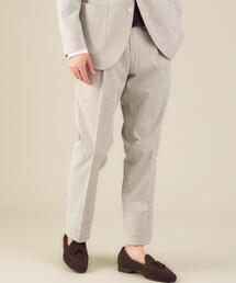 green label relaxing（グリーンレーベルリラクシング）の「SONDRIO シアサッカー スリム 1プリーツ セットアップ パンツ スラックス（スラックス・メンズ）」