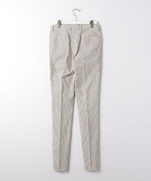 green label relaxing（グリーンレーベルリラクシング）の「SONDRIO シアサッカー スリム 1プリーツ セットアップ パンツ スラックス（スラックス・メンズ・ブラウン/コバルトブルー・76ｃｍ/80ｃｍ/84ｃｍ/88ｃｍ/72cm）」の7枚目の写真