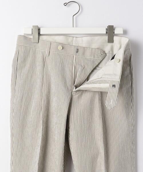 green label relaxing（グリーンレーベルリラクシング）の「SONDRIO シアサッカー スリム 1プリーツ セットアップ パンツ スラックス（スラックス・メンズ・ブラウン/コバルトブルー・76ｃｍ/80ｃｍ/84ｃｍ/88ｃｍ/72cm）」の8枚目の写真