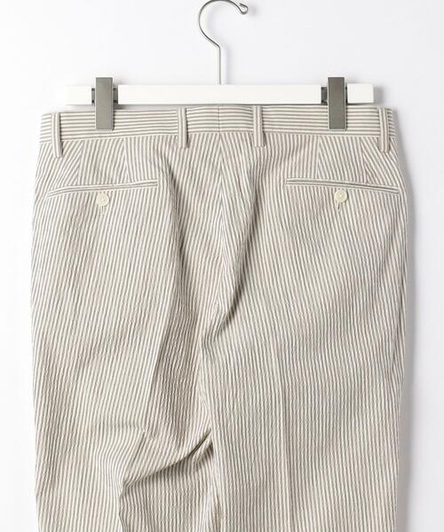 green label relaxing（グリーンレーベルリラクシング）の「SONDRIO シアサッカー スリム 1プリーツ セットアップ パンツ スラックス（スラックス・メンズ・ブラウン/コバルトブルー・76ｃｍ/80ｃｍ/84ｃｍ/88ｃｍ/72cm）」の4枚目の写真