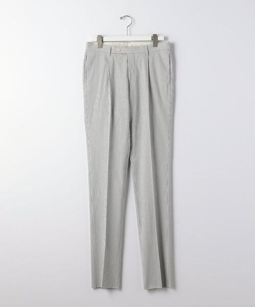 green label relaxing（グリーンレーベルリラクシング）の「SONDRIO シアサッカー スリム 1プリーツ セットアップ パンツ スラックス（スラックス・メンズ・ブラウン/コバルトブルー・76ｃｍ/80ｃｍ/84ｃｍ/88ｃｍ/72cm）」の16枚目の写真