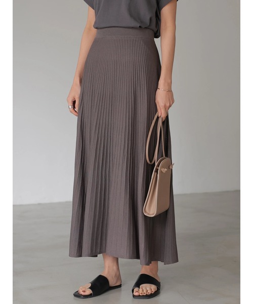 AMERICAN HOLIC(アメリカンホリック)の「ニットプリーツスカート(スカート・レディース・アイボリー/チャコールグレー/グレイッシュベージュ/ミント・M/L)」の17枚目の写真