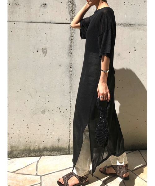 ulu(ウル)の「original Shear sleeve dress(ワンピース・レディース・ブラック・FREE)」の5枚目の写真