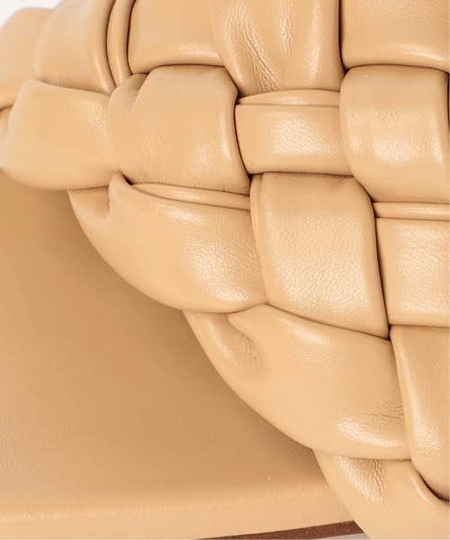 美品　LE TALON ピンク メッシュミュール　24.5 LE TALON（ルタロン）の「GRISE2.5cmナイロンスクエアメッシュ