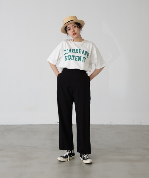 EDIT Gris（エディットグリ）の「リラックスストレートパンツ（その他パンツ・レディース・ブラック/ダークグリーン/オレンジ・FREE）」の10枚目の写真