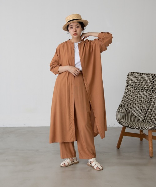 EDIT Gris（エディットグリ）の「リラックスストレートパンツ（その他パンツ・レディース・ブラック/ダークグリーン/オレンジ・FREE）」の16枚目の写真