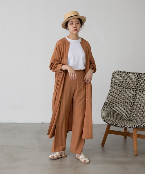 EDIT Gris（エディットグリ）の「リラックスストレートパンツ（その他パンツ・レディース・ブラック/ダークグリーン/オレンジ・FREE）」の18枚目の写真