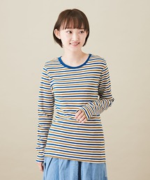 CUBE SUGAR | ショートスラブフライス ボーダー 長袖 クルーネック(Tシャツ/カットソー)
