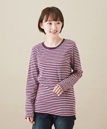 CUBE SUGAR | ショートスラブフライス ボーダー 長袖 クルーネック(Tシャツ/カットソー)