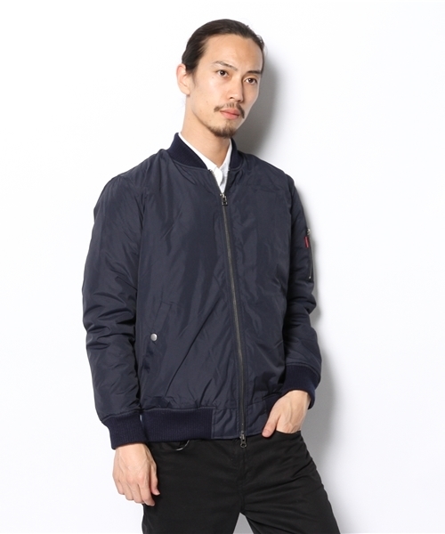 WHO'S WHO gallery(フーズフーギャラリー)の「【期間限定セール】【Em@//ONE】デュスポMA-1(ブルゾン・メンズ・ブラック/ネイビー/カーキ/マスタード/ブルー・SMALL/MEDIUM/LARGE)」の4枚目の写真
