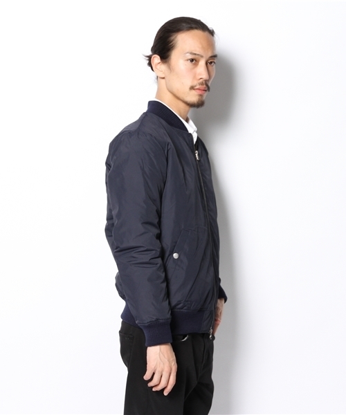 WHO'S WHO gallery(フーズフーギャラリー)の「【期間限定セール】【Em@//ONE】デュスポMA-1(ブルゾン・メンズ・ブラック/ネイビー/カーキ/マスタード/ブルー・SMALL/MEDIUM/LARGE)」の15枚目の写真