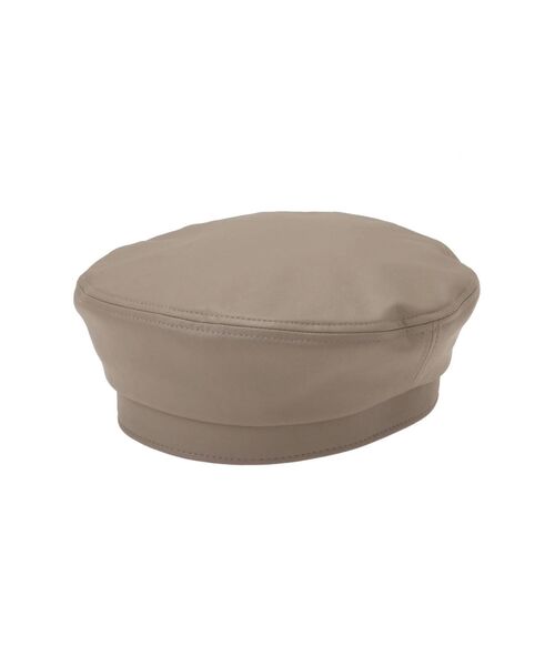 MERCURYDUO（マーキュリーデュオ）の「フェイクレザーベレー（ハンチング/ベレー帽・レディース・ベージュ/ブラウン・FREE）」の5枚目の写真