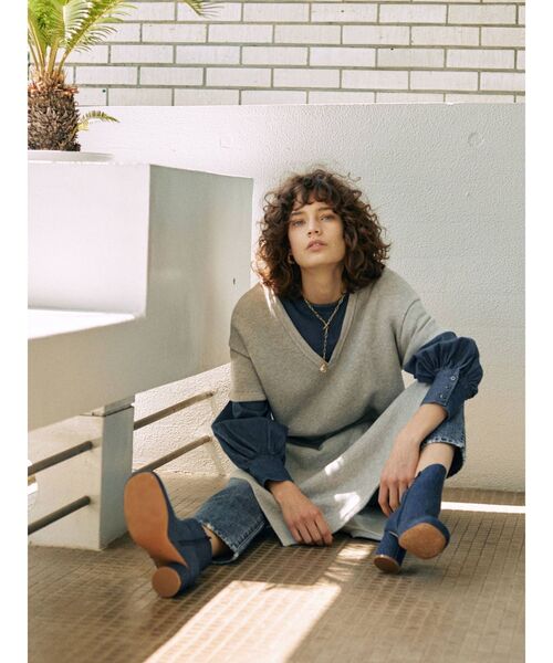 Ungrid（アングリッド）の「スウェットカフタンワンピース（ワンピース・レディース・ライトグレー/チャコールグレー・FREE）」の11枚目の写真