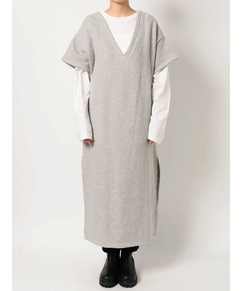 Ungrid（アングリッド）の「スウェットカフタンワンピース（ワンピース・レディース・ライトグレー/チャコールグレー・FREE）」の20枚目の写真