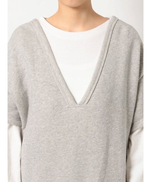 Ungrid（アングリッド）の「スウェットカフタンワンピース（ワンピース・レディース・ライトグレー/チャコールグレー・FREE）」の6枚目の写真