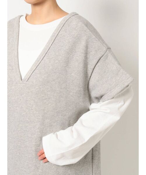 Ungrid（アングリッド）の「スウェットカフタンワンピース（ワンピース・レディース・ライトグレー/チャコールグレー・FREE）」の16枚目の写真