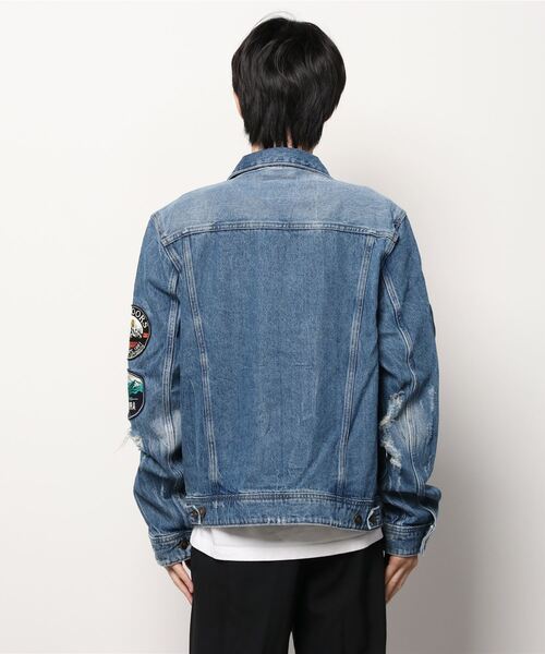Guess（ゲス）の「Dillon Denim Jacket（デニムジャケット・メンズ・インディゴブルー・SMALL/X-LARGE/MEDIUM/LARGE）」の5枚目の写真