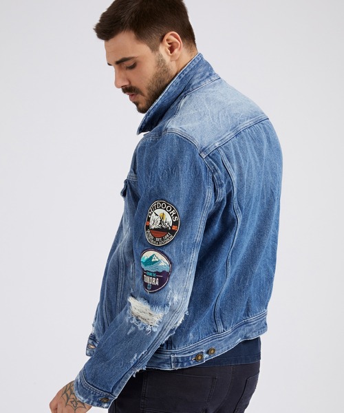 Guess（ゲス）の「Dillon Denim Jacket（デニムジャケット・メンズ・インディゴブルー・SMALL/X-LARGE/MEDIUM/LARGE）」の7枚目の写真