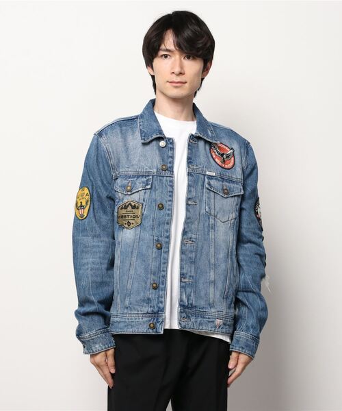 Guess（ゲス）の「Dillon Denim Jacket（デニムジャケット・メンズ・インディゴブルー・SMALL/X-LARGE/MEDIUM/LARGE）」の6枚目の写真