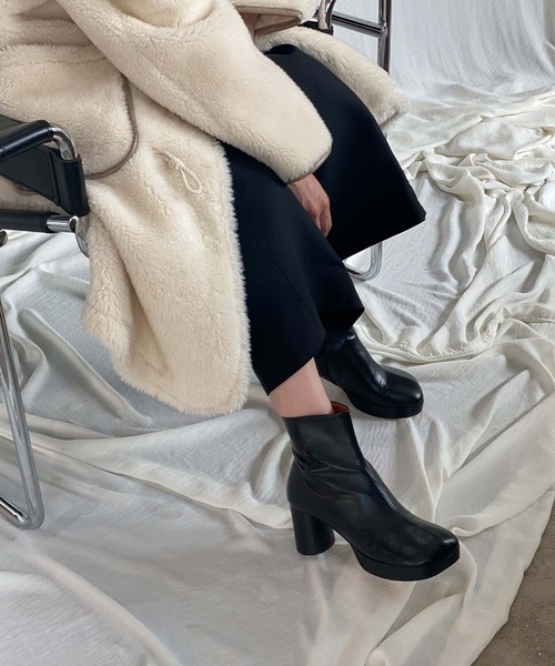 chuclla(チュクラ)の「【chuclla】【2021/AW】Round block-toe boots chs21a001(ブーツ・レディース・ブラック・40/36/39/38/37)」の7枚目の写真