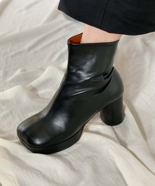 chuclla(チュクラ)の「【chuclla】【2021/AW】Round block-toe boots chs21a001(ブーツ・レディース・ブラック・40/36/39/38/37)」の10枚目の写真