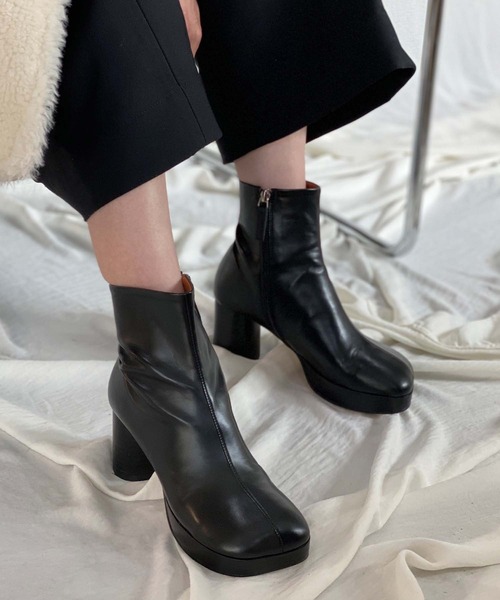 chuclla(チュクラ)の「【chuclla】【2021/AW】Round block-toe boots chs21a001(ブーツ・レディース・ブラック・40/36/39/38/37)」の20枚目の写真