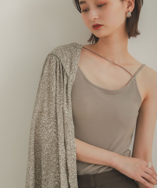 SENSE OF PLACE by URBAN RESEARCH（センスオブプレイスバイアーバンリサーチ）の「アシメキャミソール（キャミソール・レディース・ライトベージュ/ブラウン/ブラック・ONE）」の5枚目の写真