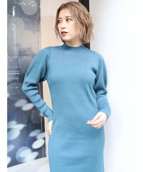 MURUA（ムルーア）の「バルーンスリーブミニニットワンピース