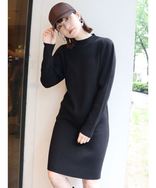 MURUA(ムルーア)の「バルーンスリーブミニニットワンピース(ワンピース・レディース・ブラック/ブルー/ブラウン/モカ・FREE)」の14枚目の写真