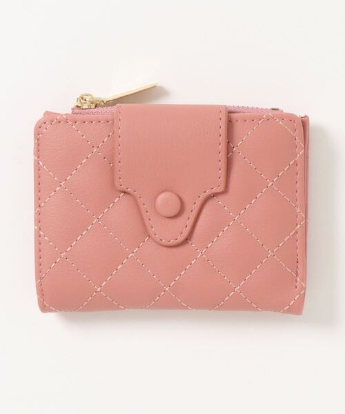 STYLEBLOCK（スタイルブロック）の「キルティング二つ折りミニ財布（財布・レディース・グレー/イエロー/ブラック/ピンク/ネイビー/ブラウン・FREE）」の12枚目の写真