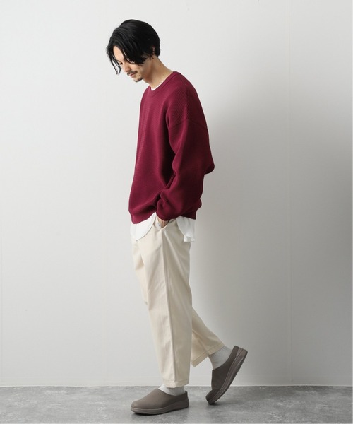 JOURNAL STANDARD relume(ジャーナルスタンダード レリューム)の「【ニット+カットソーの2点SET】RE/PO オーバーサイズワッフルニット(ニット/セーター・メンズ・ホワイト/イエロー/カーキ/ピンク/グレー/ブラウン/ベージュ/ブラック・M/L)」の22枚目の写真