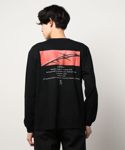 RATTLE TRAP（ラトルトラップ）の「グラフィックバックプリントロンT（Tシャツ/カットソー・メンズ・ホワイト/ブラック・S/M/L）」の5枚目の写真