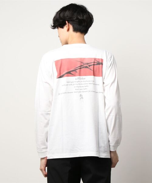 RATTLE TRAP（ラトルトラップ）の「グラフィックバックプリントロンT（Tシャツ/カットソー・メンズ・ホワイト/ブラック・S/M/L）」の10枚目の写真