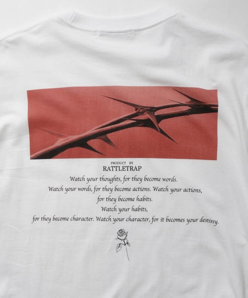 RATTLE TRAP（ラトルトラップ）の「グラフィックバックプリントロンT（Tシャツ/カットソー・メンズ・ホワイト/ブラック・S/M/L）」の8枚目の写真