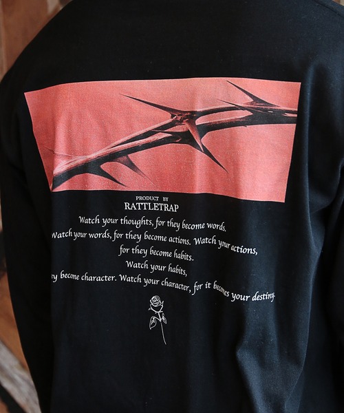 RATTLE TRAP（ラトルトラップ）の「グラフィックバックプリントロンT（Tシャツ/カットソー・メンズ・ホワイト/ブラック・S/M/L）」の15枚目の写真