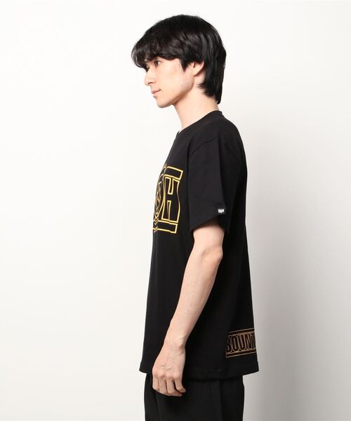 BOUNTY HUNTER（バウンティーハンター）の「BxH MOBIUS NIKO LOGO Tee（Tシャツ/カットソー・メンズ・ブラック×ホワイト/ブラック×レッド/ブラック×ブルー/ブラック×イエロー・MEDIUM/X-LARGE/XX-LARGE/LARGE）」の7枚目の写真
