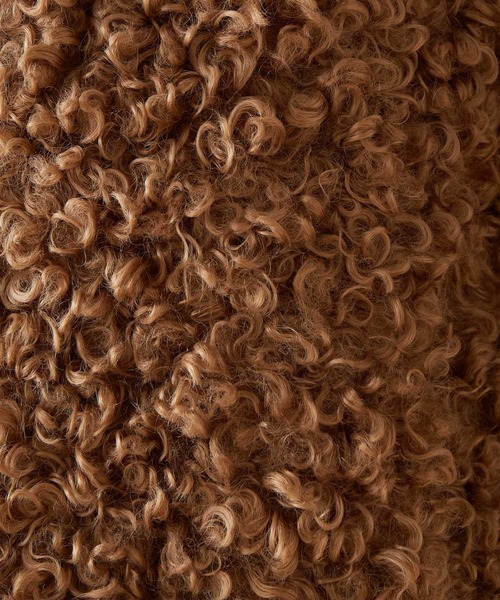 MADEMOISELLE ROPE'（マドモアゼル ロペ）の「フェイクファーカーリーショートブルゾン（ブルゾン・レディース・ブラウン系その他2/ブルー系その他4・38）」の18枚目の写真